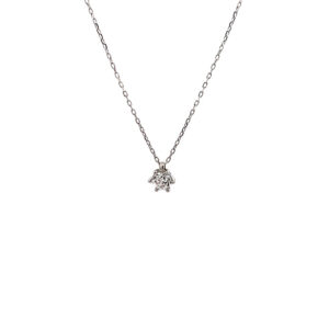 "Solitaire Shine" - Collier mit einem Altschliff Brillant in 18 Karat Weißgold