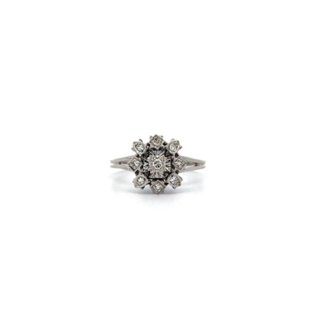 "White Blossom" - Vintage Ring in 18 Karat Weißgold