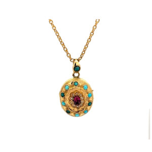 "Historical memories" - Antikes Medaillon 14 Karat Gelbgold