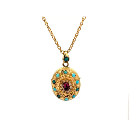 "Historical memories" - Antikes Medaillon 14 Karat Gelbgold