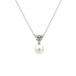 "Pearl´s & Diamonds" - Vintage Collier 18 Karat Weißgold