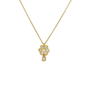 "Gold Dream" - Moderner Anhänger Diamanten 18 Karat Gelbgold