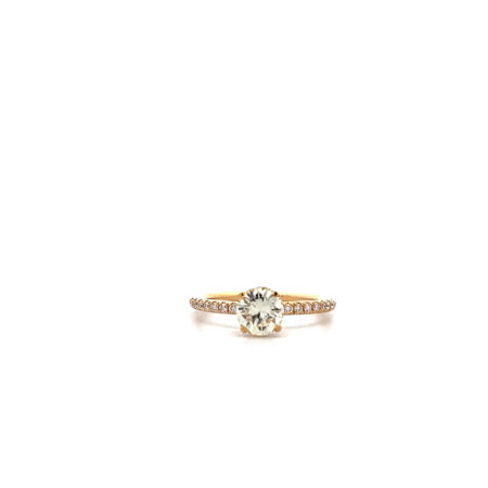 "Golden Light" - Moderner Ring in 18 Karat Gelbgold mit einem