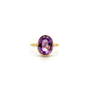 "Classic Violett" - Vintage Ring 18 Karat Gelbgold