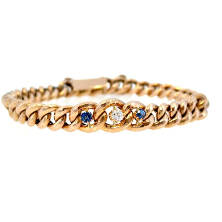 "Mystic Saphir Light" - Antikes Armband mit Saphiren in 14 Karat Roségold