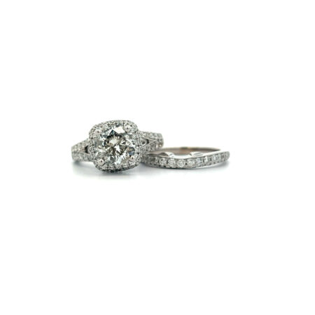 "Amour Éternel" - Vintage Diamantring in 14 Karat Weißgold
