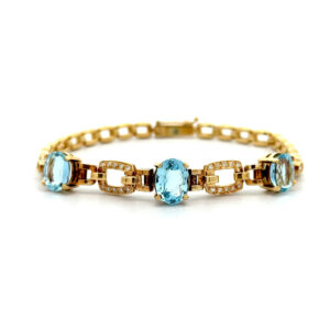 "Aqua Dream" - Vintage Armband 18 Karat Gold