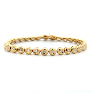 "Brillantes Band" - Vintage Tennisarmband 14 Karat Gelbgold