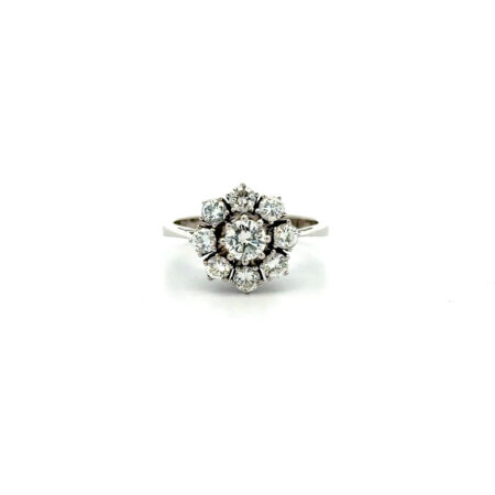 "Flower" - Vintage Ring 18 Karat Weißgold