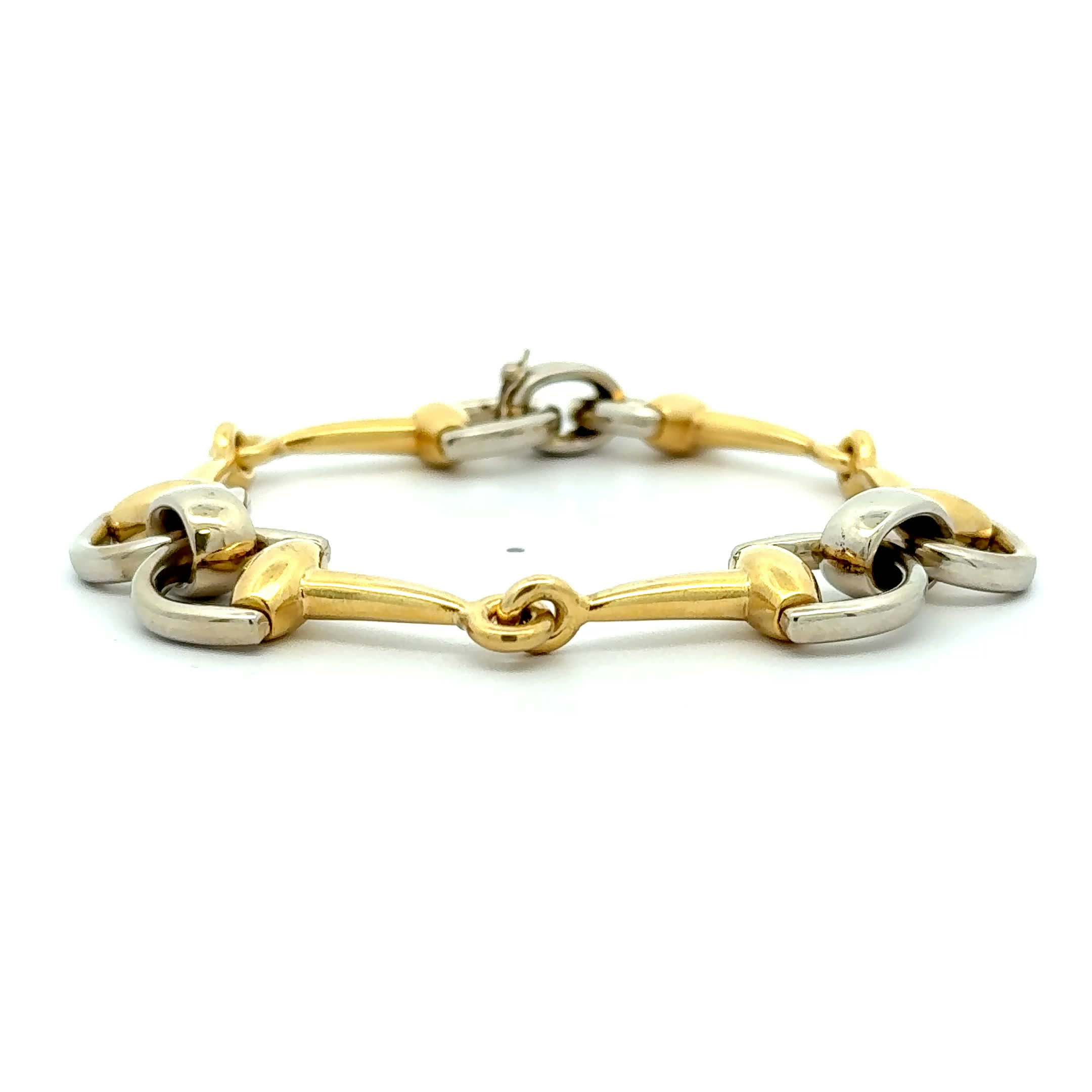 „Horsebit“ – Vintage 18 Karat Bicolor Goldarmband