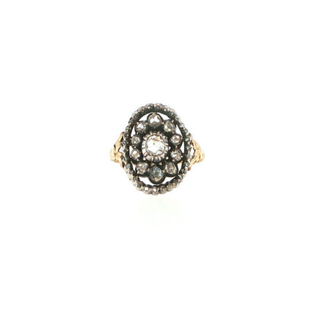"Imperial Rose Cut" - Antiker Ring mit Diamantrosen 18 Karat Gold