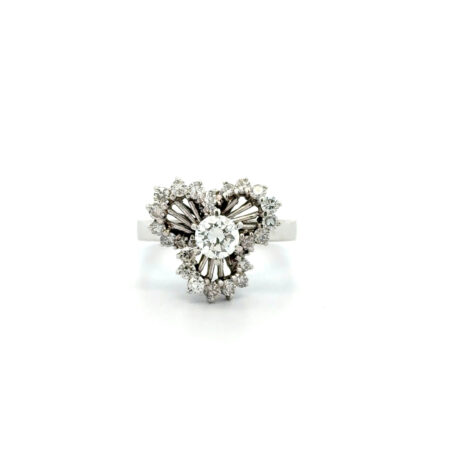 "Imperial White" - Vintage Blüte 18 Karat Weißgold mit Diamanten