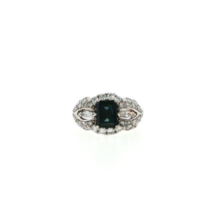 "Ocean dream" - Vintage Saphir Diamantring 14 Karat Weißgold