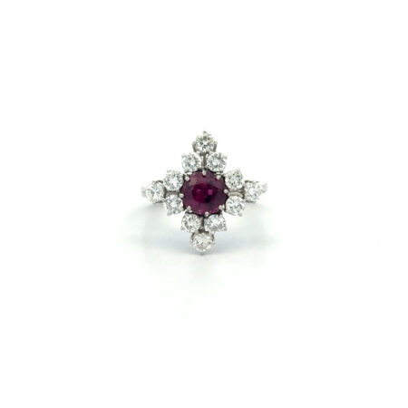"Red Majesty" - Vintage Rubin Ring in 14 Karat Weißgold