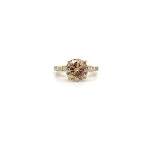 "Royal Champagne" - Moderner Brillantring in 18 Karat Gelbgold 3,11ct.