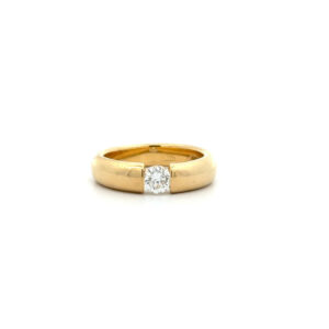 "Schwebender Glanz" - Vintage Ring 18 Karat Gelbgold mit Brillant