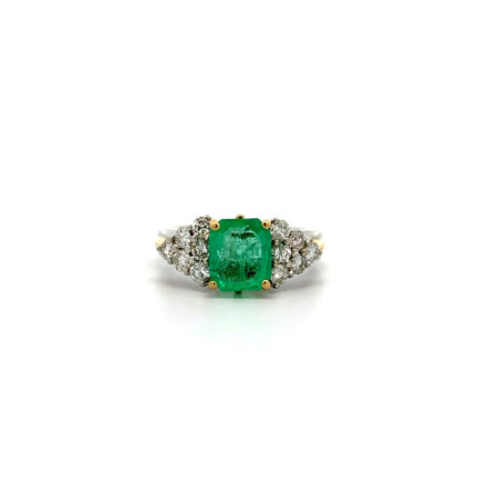 "Smaragdglanz" - Vintage Ring mit einem Smaragd in 750er Gold