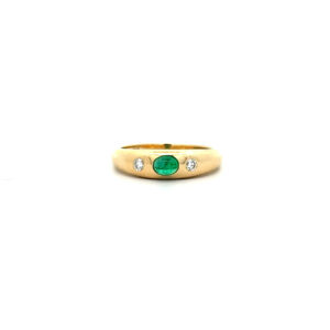 "Smaragdlicht" - Vintage Ring in 18 Karat Gelbgold