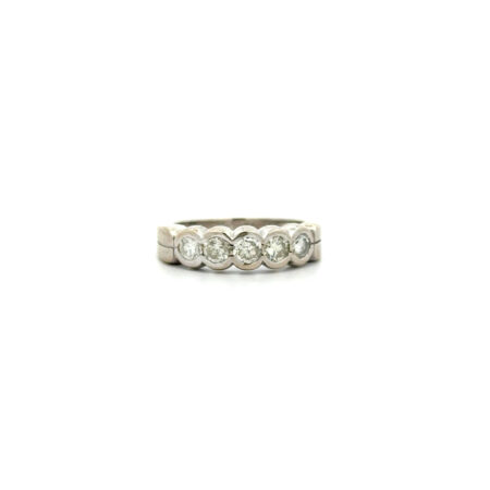 "Sternenglanz" - Vintage Ring 14 Karat Weißgold mit Diamanten