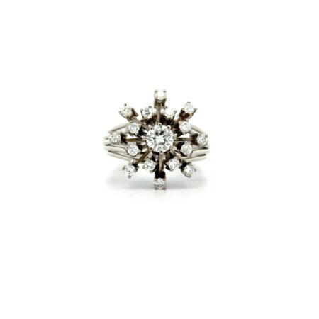 "Sternenglanz" - Vintage Ring in 18 Karat Weißgold