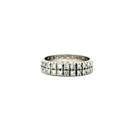 "Two lines" - Vintage Diamantring 18 Karat Weißgold