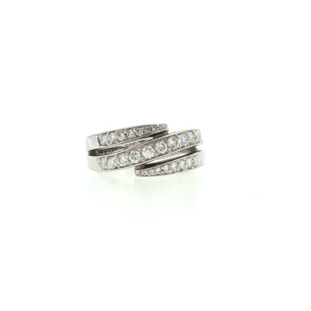 "White Brilliance" - Vintage Ring mit Brillanten in 18 Karat Weißgold