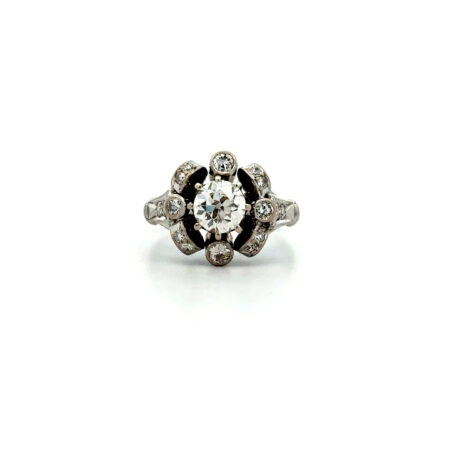 "White flower" - Vintage Ring in 14 Karat Weißgold