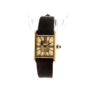 "Cartier Tank" - Quarz Armbanduhr Vintage vergoldet