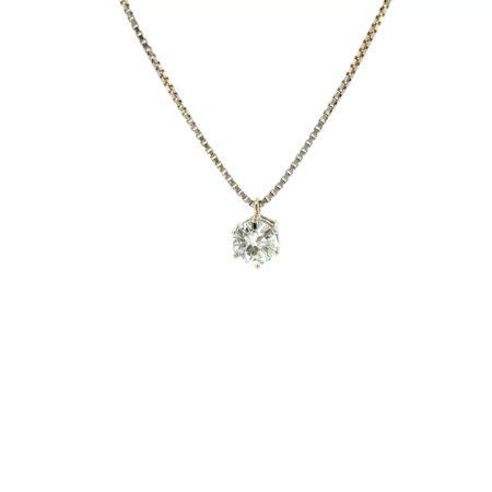"Shining Star" - Vintage Brillantanhänger in 14 Karat Weißgold