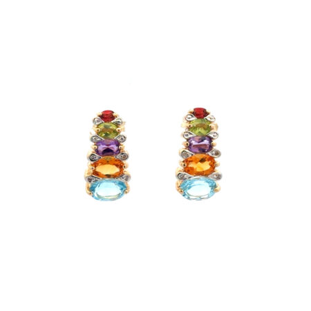 "Rainbow" - Vintage Ohrstecker in 14 Karat Gelbgold