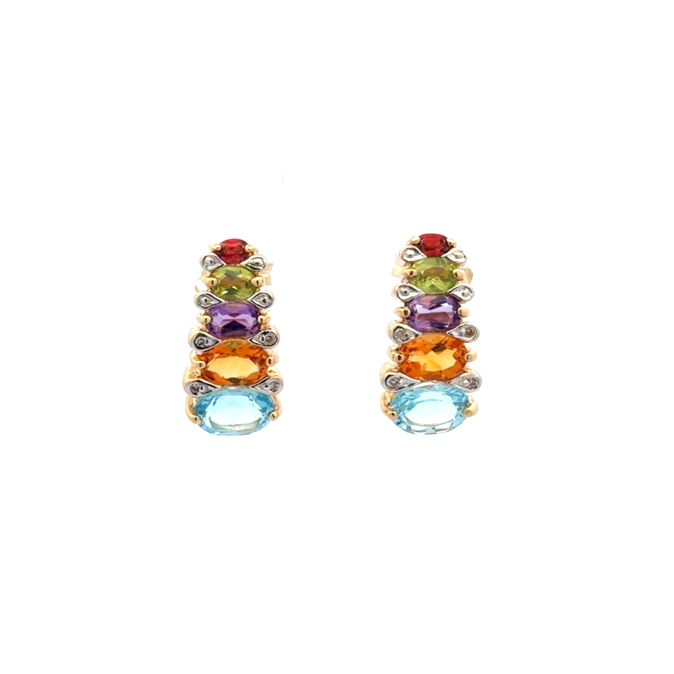 "Rainbow" - Vintage Ohrstecker in 14 Karat Gelbgold