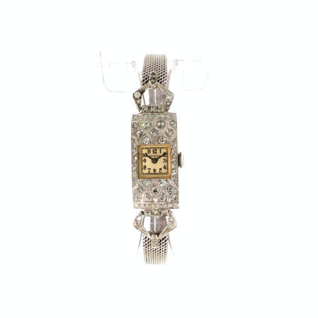 "Art Déco Traum" - Antike Zenith Armbanduhr 18 Karat Weißgold