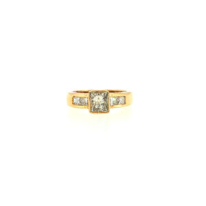 "Big Fancy" - Vintage Ring 18 Karat Gelbgold mit Diamanten