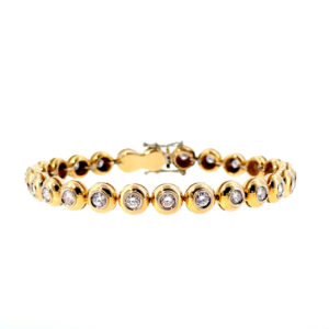 "Brilliant Glow" - Vintage Armband mit Brillanten in 18 Karat Gelbgold