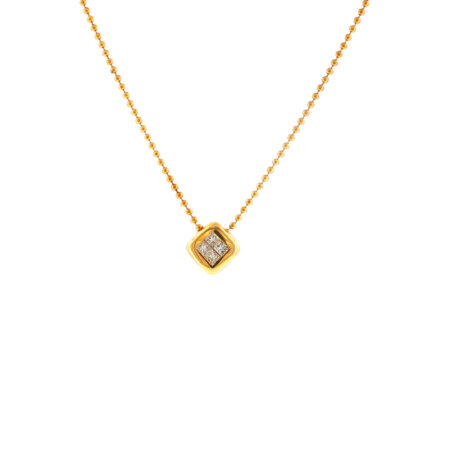 "Carré Royale" - Vintage Anhänger in 18 Karat Gelbgold
