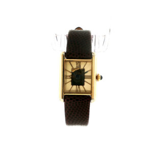 "Cartier Tank" - Quarz Armbanduhr Vintage vergoldet
