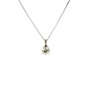 "Cushion Love" - Antike Kette mit Cushion Diamant Solitär