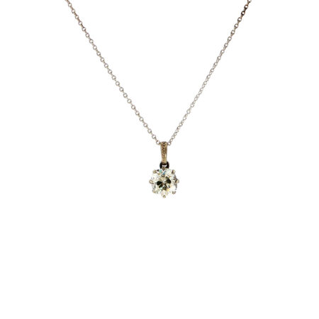 "Cushion Love" - Antike Kette mit Cushion Diamant Solitär