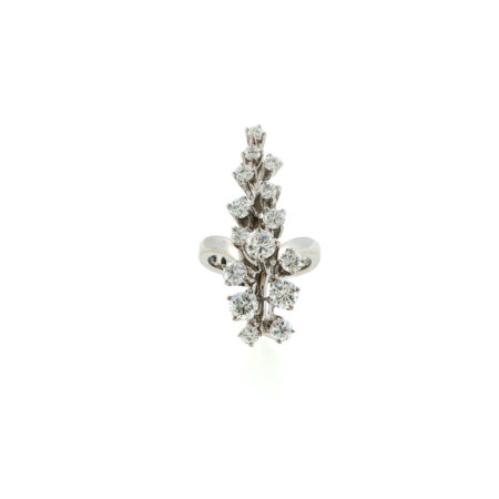 "Diamantzweig" - Vintage Ring 18 Karat Weißgold
