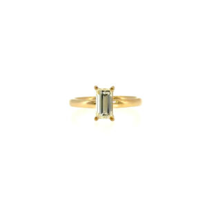 "Dream Yellow" - Moderner 18 Karat Gelbgold Baguette Solitaire