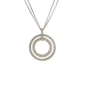 "Endless Dance" - Vintage Weißgoldcollier 18 Karat Gold