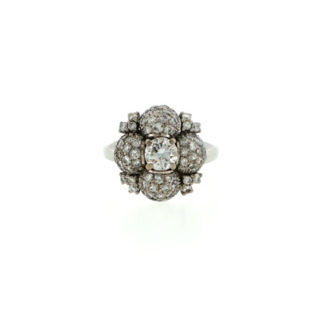 "Fancy Design" - Vintage Diamantring Weißgold