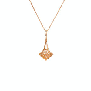 "Fine Art" - Collier aus 14kt Rosegold mit Diamanten