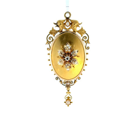 "Golden Memories" - Antikes Medaillon aus der Zeit des Historismus 14 Karat Gelbgold
