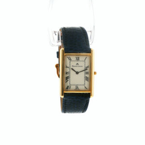 "Maurice Lacroix" - Vintage Uhr Stahl Gold mit Lederband
