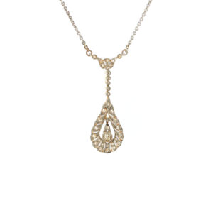 "Pendule brillant" - Vintage Collier 18 Karat