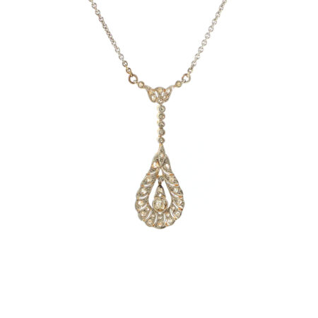 "Pendule brillant" - Vintage Collier 18 Karat