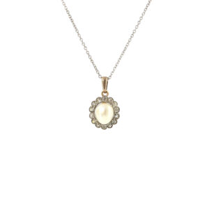 "Perle Impériale" - Antiker Perlanhänger in 14 Karat Gold