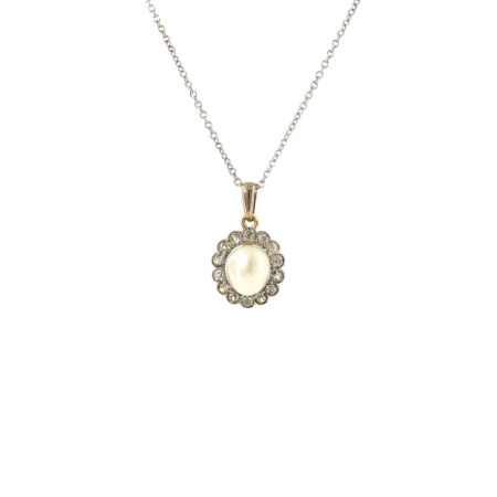 "Perle Impériale" - Antiker Perlanhänger in 14 Karat Gold