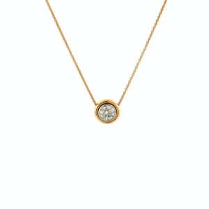 "Pure One" - Feine Kette in 18kt Gelbgold mit Brillant 1,01ct SI/G